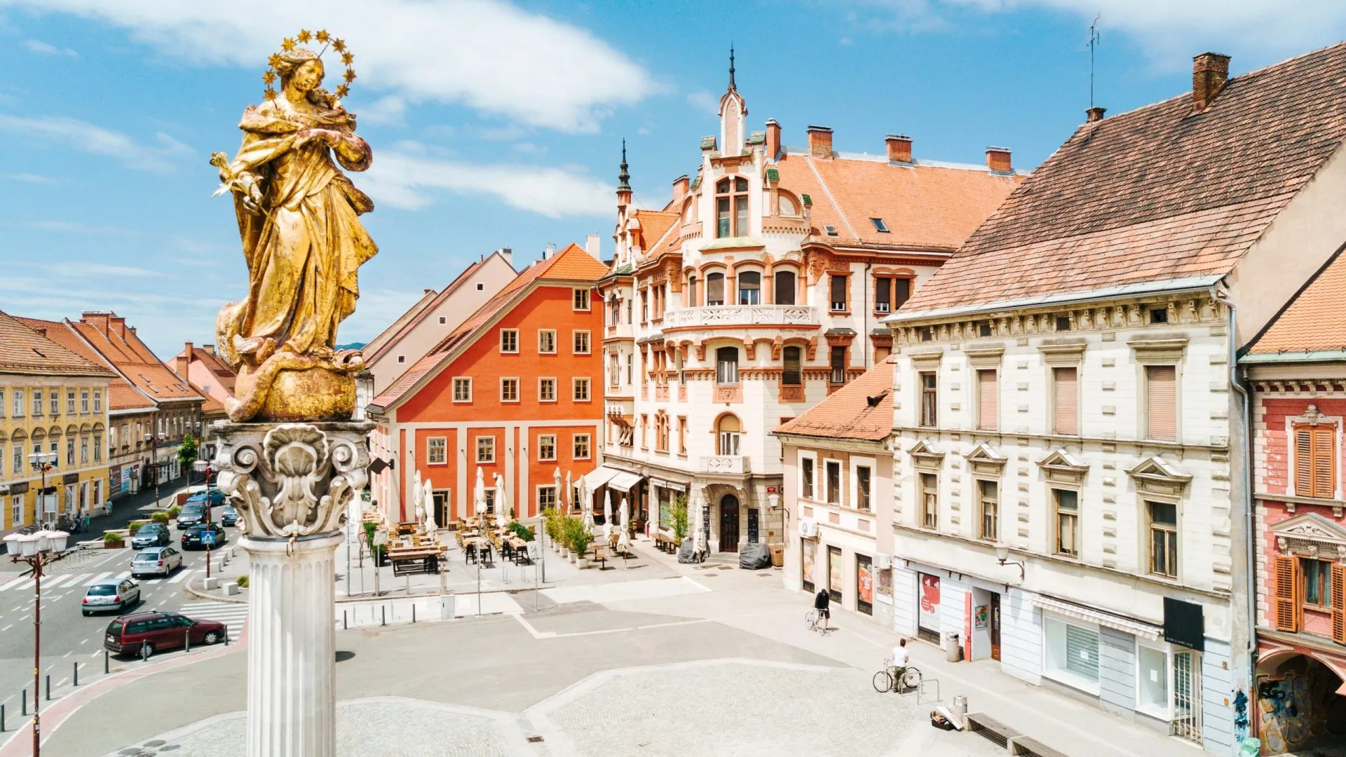 Blick auf den Hauptplatz von Maribor